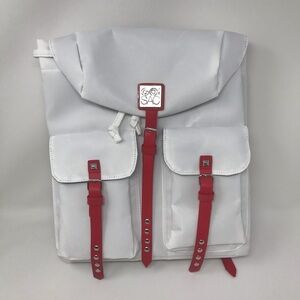 Go Sac White Nylon Drawstring Backpack